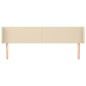 vidaXL Cabecero de tela color crema 183x16x78/88 cm