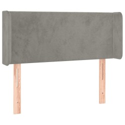 vidaXL Cabecero de terciopelo gris claro 93x16x78/88 cm