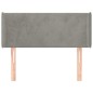 vidaXL Cabecero de terciopelo gris claro 103x16x78/88 cm vidaXL Cabecero de terciopelo gris claro 103x16x78/88 cm