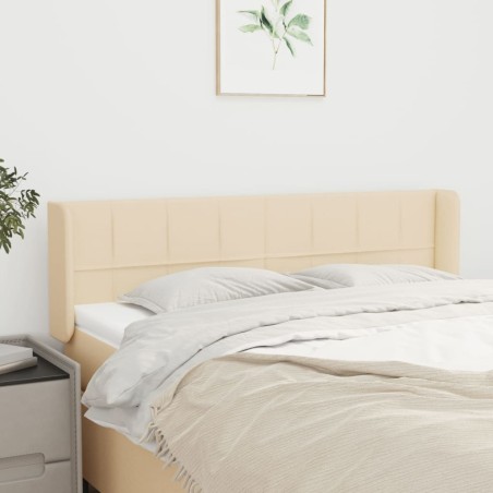 vidaXL Cabecero de tela color crema 147x16x78/88 cm