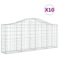 vidaXL Cestas de gaviones 10 uds forma de arco hierro 200x30x80/100 cm vidaXL Cestas de gaviones 10 uds forma de arco hierro 200x30x80/100 cm