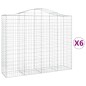 vidaXL Cestas de gaviones 6 uds forma de arco hierro 200x50x160/180 cm vidaXL Cestas de gaviones 6 uds forma de arco hierro 200x50x160/180 cm