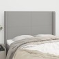 vidaXL Cabecero con orejas de tela gris claro 147x16x118/128 cm vidaXL Cabecero con orejas de tela gris claro 147x16x118/128 cm