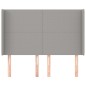vidaXL Cabecero con orejas de tela gris claro 147x16x118/128 cm vidaXL Cabecero con orejas de tela gris claro 147x16x118/128 cm
