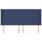 vidaXL Cabecero con orejas de tela azul 203x16x118/128 cm
