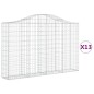 vidaXL Cestas gaviones 13 uds forma de arco hierro 200x30x120/140 cm vidaXL Cestas gaviones 13 uds forma de arco hierro 200x30x120/140 cm