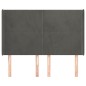 vidaXL Cabecero con orejas de terciopelo gris oscuro 147x16x118/128 cm vidaXL Cabecero con orejas de terciopelo gris oscuro 147x16x118/128 cm