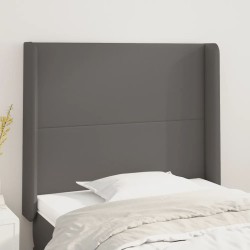 vidaXL Cabecero con orejas cuero sintético gris 93x16x118/128cm
