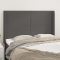 vidaXL Cabecero con orejas cuero sintético gris 147x16x118/128cm