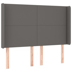 vidaXL Cabecero con orejas cuero sintético gris 147x16x118/128cm