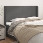vidaXL Cabecero con orejas de cuero sintético gris 203x16x118/128 cm vidaXL Cabecero con orejas de cuero sintético gris 203x16x118/128 cm