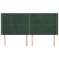 vidaXL Cabecero con orejas de terciopelo verde oscuro 183x16x118/128cm vidaXL Cabecero con orejas de terciopelo verde oscuro 183x16x118/128cm