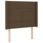 vidaXL Cabecero con orejas de tela marrón oscuro 83x16x118/128 cm vidaXL Cabecero con orejas de tela marrón oscuro 83x16x118/128 cm