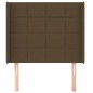 vidaXL Cabecero con orejas de tela marrón oscuro 83x16x118/128 cm vidaXL Cabecero con orejas de tela marrón oscuro 83x16x118/128 cm
