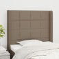 vidaXL Cabecero con orejas de tela gris taupe 103x16x118/128 cm vidaXL Cabecero con orejas de tela gris taupe 103x16x118/128 cm