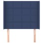 vidaXL Cabecero con orejas de tela azul 83x16x118/128 cm vidaXL Cabecero con orejas de tela azul 83x16x118/128 cm