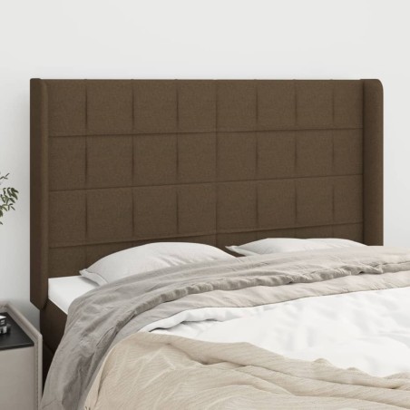 vidaXL Cabecero con orejas de tela gris claro 147x16x118/128 cm