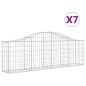 vidaXL Cestas de gaviones 7 uds forma de arco hierro 200x30x60/80 cm vidaXL Cestas de gaviones 7 uds forma de arco hierro 200x30x60/80 cm