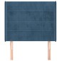 vidaXL Cabecero con orejas de terciopelo azul oscuro 103x16x118/128 cm vidaXL Cabecero con orejas de terciopelo azul oscuro 103x16x118/128 cm