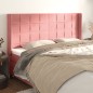 vidaXL Cabecero con orejas de terciopelo rosa 163x16x118/128 cm