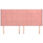 vidaXL Cabecero con orejas de terciopelo rosa 163x16x118/128 cm
