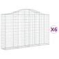 vidaXL Cestas de gaviones 6 uds forma de arco hierro 200x30x120/140 cm vidaXL Cestas de gaviones 6 uds forma de arco hierro 200x30x120/140 cm