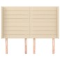 vidaXL Cabecero con orejas de tela color crema 147x16x118/128 cm