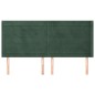vidaXL Cabecero con orejas de terciopelo verde oscuro 203x16x118/128cm vidaXL Cabecero con orejas de terciopelo verde oscuro 203x16x118/128cm