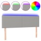vidaXL Cabecero con LED de tela gris claro 144x5x78/88 cm vidaXL Cabecero con LED de tela gris claro 144x5x78/88 cm