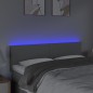 vidaXL Cabecero con LED de tela gris claro 144x5x78/88 cm vidaXL Cabecero con LED de tela gris claro 144x5x78/88 cm