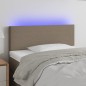 vidaXL Cabecero con LED de tela gris taupe 90x5x78/88 cm vidaXL Cabecero con LED de tela gris taupe 90x5x78/88 cm