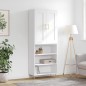 vidaXL Aparador alto madera contrachapada blanco 69,5x34x180 cm vidaXL Aparador alto madera contrachapada blanco 69,5x34x180 cm
