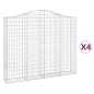 vidaXL Cestas gaviones 4 uds forma de arco hierro 200x30x160/180 cm vidaXL Cestas gaviones 4 uds forma de arco hierro 200x30x160/180 cm