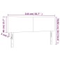 vidaXL Cabecero con luces LED cuero sintético negro 144x5x78/88 cm