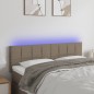 vidaXL Cabecero con LED de tela gris taupe 144x5x78/88 cm vidaXL Cabecero con LED de tela gris taupe 144x5x78/88 cm