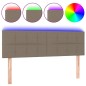 vidaXL Cabecero con LED de tela gris taupe 144x5x78/88 cm vidaXL Cabecero con LED de tela gris taupe 144x5x78/88 cm