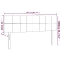 vidaXL Cabecero con LED de tela azul 144x5x78/88 cm vidaXL Cabecero con LED de tela azul 144x5x78/88 cm