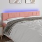 vidaXL Cabecero con LED de terciopelo rosa 180x5x78/88 cm vidaXL Cabecero con LED de terciopelo rosa 180x5x78/88 cm