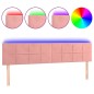 vidaXL Cabecero con LED de terciopelo rosa 180x5x78/88 cm vidaXL Cabecero con LED de terciopelo rosa 180x5x78/88 cm