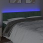 vidaXL Cabecero con LED de terciopelo verde oscuro 180x5x78/88 cm vidaXL Cabecero con LED de terciopelo verde oscuro 180x5x78/88 cm