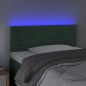 vidaXL Cabecero con LED de terciopelo verde oscuro 80x5x78/88 cm