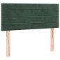 vidaXL Cabecero con LED de terciopelo verde oscuro 80x5x78/88 cm