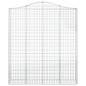 vidaXL Cestas de gaviones 5 uds forma de arco hierro 200x30x220/240 cm vidaXL Cestas de gaviones 5 uds forma de arco hierro 200x30x220/240 cm