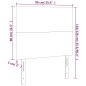 vidaXL Cabecero con luces LED tela gris taupe 90x5x118/128 cm vidaXL Cabecero con luces LED tela gris taupe 90x5x118/128 cm