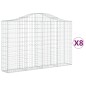 vidaXL Cestas de gaviones 8 uds forma de arco hierro 200x30x120/140 cm vidaXL Cestas de gaviones 8 uds forma de arco hierro 200x30x120/140 cm