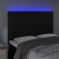 vidaXL Cabecero con luces LED cuero sintético negro 144x5x118/128 cm vidaXL Cabecero con luces LED cuero sintético negro 144x5x118/128 cm