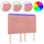 vidaXL Cabecero con luces LED terciopelo rosa 144x5x118/128 cm vidaXL Cabecero con luces LED terciopelo rosa 144x5x118/128 cm