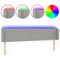 vidaXL Cabecero con LED de tela gris claro 183x16x78/88 cm vidaXL Cabecero con LED de tela gris claro 183x16x78/88 cm