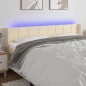 vidaXL Cabecero con LED de tela crema 163x16x78/88 cm vidaXL Cabecero con LED de tela crema 163x16x78/88 cm