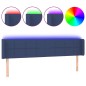vidaXL Cabecero con LED de tela azul 203x16x78/88 cm vidaXL Cabecero con LED de tela azul 203x16x78/88 cm